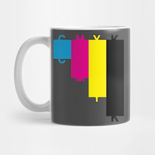 CMYK Cascading Blocks and Letters Mug